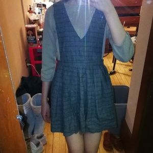 60s vintage babydoll wool blend dress